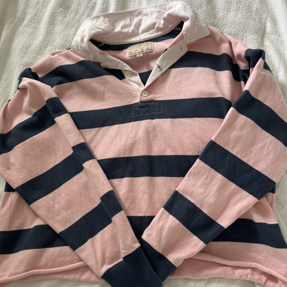 Abercrombie Cropped Rugby Sweatshirt Size XL